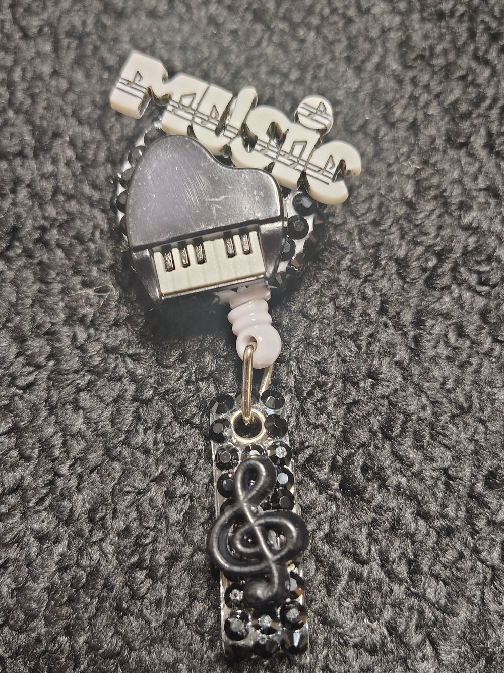 Music Note ID Work Badge Reel Lanyard Holder Retractable Reel Teacher Gift